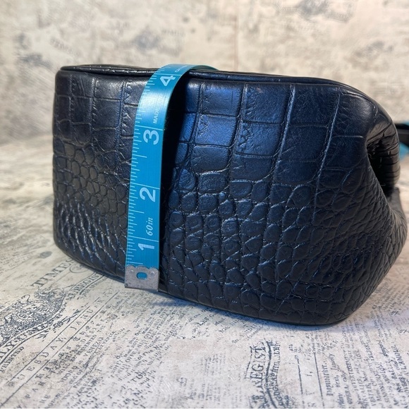NJY croc embossed leather crossbody bag - Picture 10 of 11